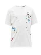 Matchesfashion.com Paul Smith - Paint Splatter Print Cotton Jersey T Shirt - Mens - White