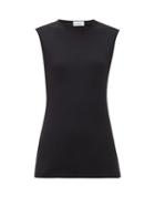 Matchesfashion.com Raey - Recycled-yarn Cotton-blend Tank Top - Womens - Black