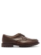 Matchesfashion.com Tricker's - Rex Grained-leather Derby Shoes - Mens - Brown