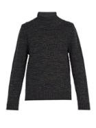 Matchesfashion.com Inis Mein - Melange Roll Neck Sweater - Mens - Navy Multi