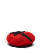 Stephen Jones - Oui Netted Wool-blend Beret - Womens - Red Multi