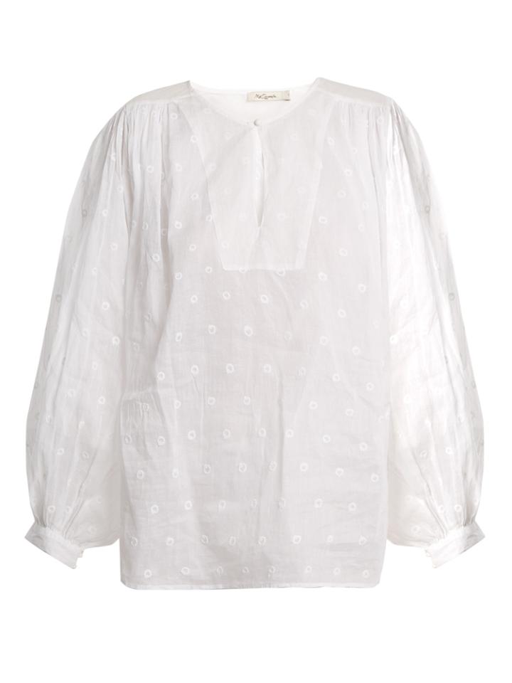 Mes Demoiselles Organdy Glor Embroidered Top