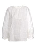 Mes Demoiselles Organdy Glor Embroidered Top
