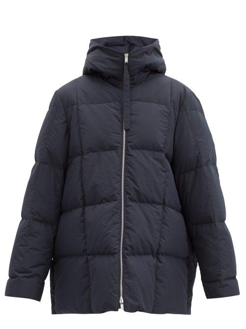 Matchesfashion.com Jil Sander - Longline Down-filled Padded Coat - Womens - Dark Blue