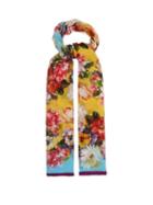 Matchesfashion.com Dolce & Gabbana - Floral-print Silk-crpon Scarf - Womens - Yellow Multi