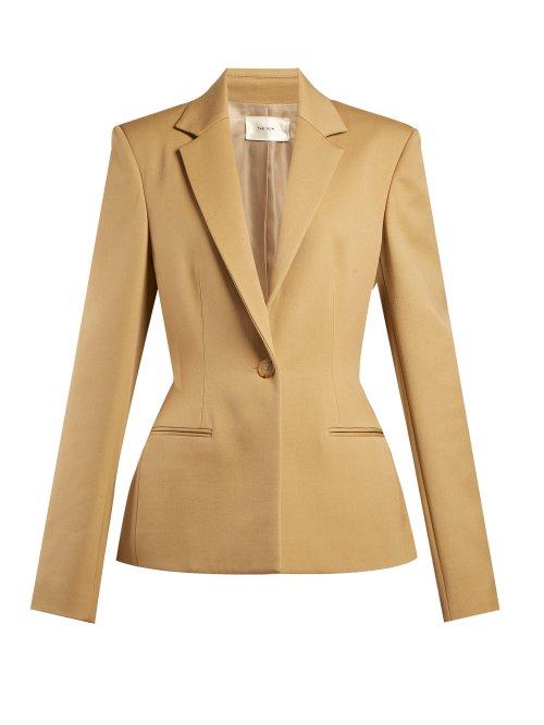 Matchesfashion.com The Row - Francene Single Breasted Stretch Wool Blazer - Womens - Tan