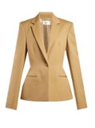 Matchesfashion.com The Row - Francene Single Breasted Stretch Wool Blazer - Womens - Tan