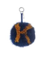 Fendi K-letter Pompom Fox-fur Bag Charm