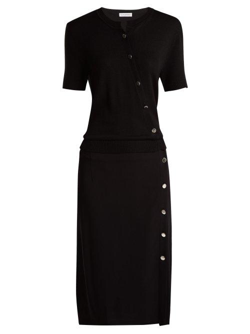 Matchesfashion.com Altuzarra - Jefferson Asymmetric Buttoned Dress - Womens - Black