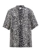 Matchesfashion.com Burberry - Bradley Leopard-print Shirt - Mens - Black Multi