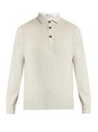 Brunello Cucinelli Long-sleeved Wool-blend Polo Shirt