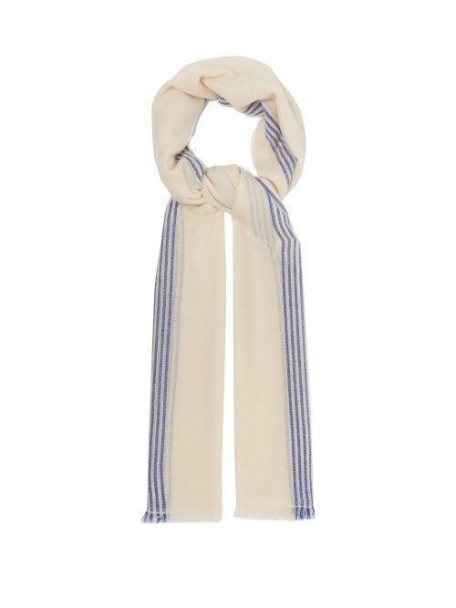 Matchesfashion.com Isabel Marant - Vadim Striped Cashmere Scarf - Womens - Cream