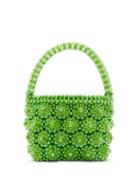 Matchesfashion.com Shrimps - Shelly Beaded Floral Handbag - Womens - Green