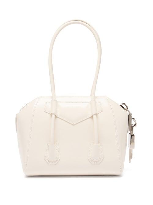 Matchesfashion.com Givenchy - Antigona Lock Mini Leather Bag - Womens - Ivory