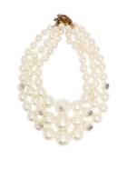 Matchesfashion.com Gucci - Gg Embellished Faux Pearl Necklace - Womens - Pearl