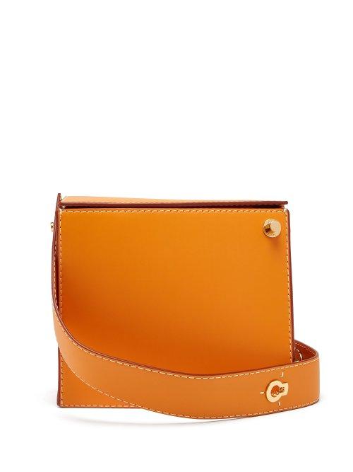 Matchesfashion.com Danse Lente - Zoe Leather Box Clutch - Womens - Orange