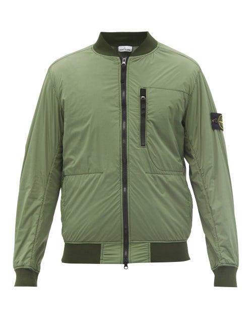 Stone Island - Skin Touch Bomber Jacket - Mens - Green