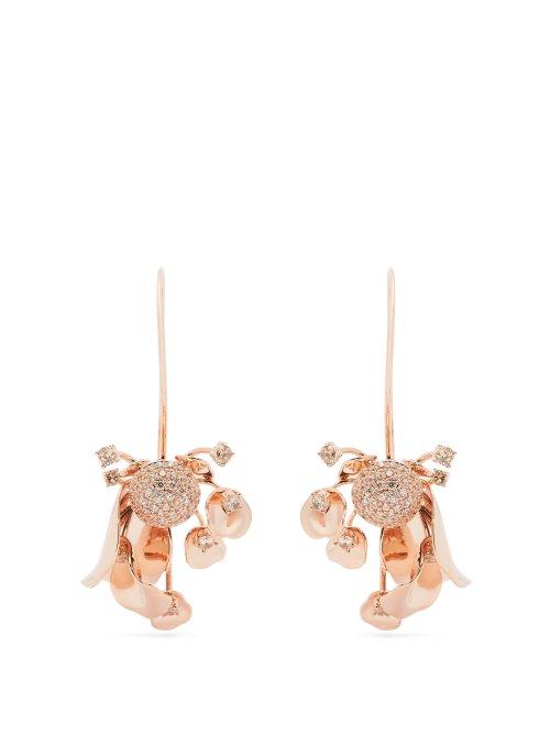 Matchesfashion.com Ryan Storer - Flores Muertas Rose Gold Plated Single Earring - Womens - Rose Gold