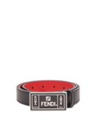 Matchesfashion.com Fendi - Logo Buckle Leather Belt - Mens - Black