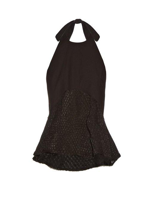 Matchesfashion.com Cecilie Copenhagen - Artesia Fil Coup Halterneck Top - Womens - Black