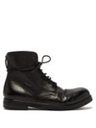 Matchesfashion.com Marsll - Zucca Zeppa Toe Cap Leather Boots - Mens - Black
