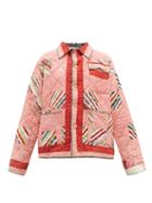Matchesfashion.com Bode - Patchwork Single Breasted Cotton Jacket - Womens - Pink Multi