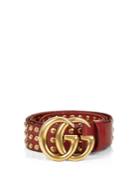 Gucci Gg-logo 4cm Studded-leather Belt