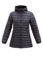 Matchesfashion.com Moncler - Ments Hooded Quilted Down Jacket - Womens - Navy