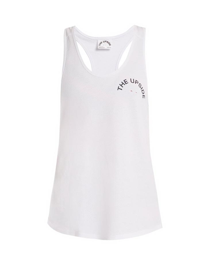 The Upside Peek-a-boo Cotton-mesh Tank Top