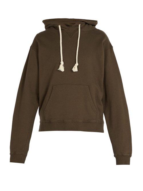 Matchesfashion.com Jw Anderson - Logo Embroidered Hooded Cotton Sweater - Mens - Khaki