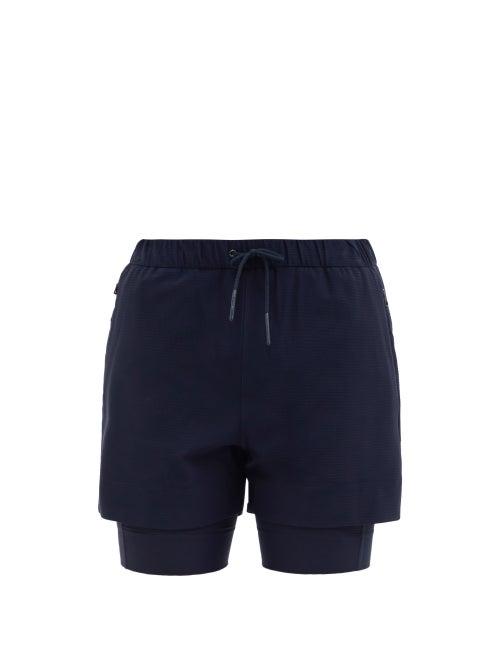 Matchesfashion.com Jacques - Sprint Ribbed Compression Shorts - Mens - Navy
