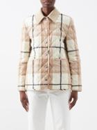 Burberry - Dranefeld Quilted Check-wool Jacket - Womens - White Multi