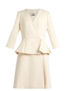 Alexander Mcqueen Peplum-waist Wool And Silk-blend Dress
