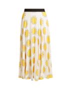 Christopher Kane Sun-print Pleated Cady Skirt