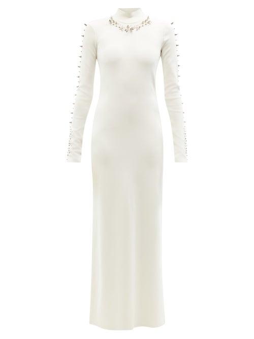 Ladies Rtw Givenchy - Hardware-embellished Jersey Maxi Dress - Womens - White