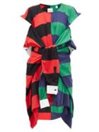 Matchesfashion.com Burberry - Rugby Shirt Cotton Dress - Womens - Red Multi