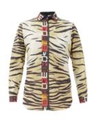 Matchesfashion.com Etro - Tiger-print Satin Shirt - Womens - Beige Multi