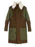 Matchesfashion.com Alexander Mcqueen - Shearling Collar Padded Parka - Mens - Khaki