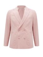 Matchesfashion.com Officine Gnrale - Leon Double-breasted Cotton-poplin Jacket - Mens - Pink
