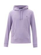 Matchesfashion.com Polo Ralph Lauren - Logo-embroidered Cotton-blend Hooded Sweatshirt - Mens - Light Purple