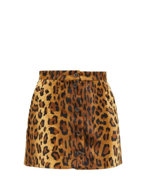 Matchesfashion.com Blaz Milano - Be Fear Appaloosa Leopard-print Mini Skirt - Womens - Leopard