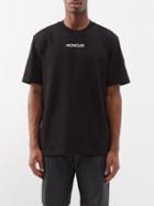 Moncler - Logo-embroidered Cotton-jersey T-shirt - Mens - Black