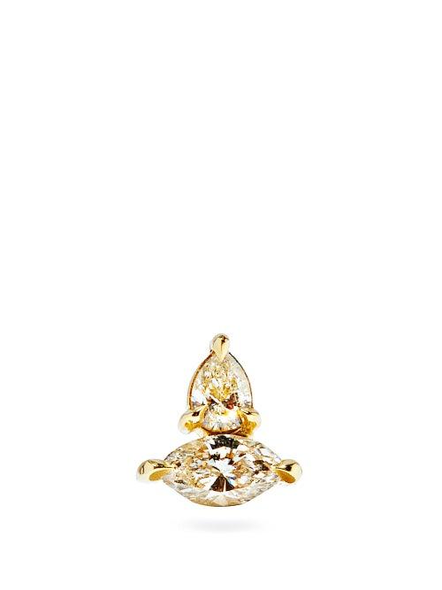 Matchesfashion.com Katkim - Allora Diamond & 18kt Gold Single Earring - Womens - Yellow Gold
