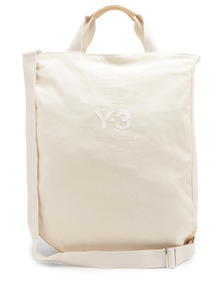 Y-3 Logo-print Canvas Tote Bag