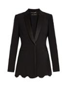 Versace Satin-lapel Embellished Cady Jacket