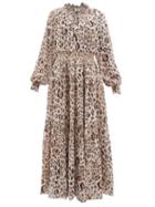 Matchesfashion.com Aje - Ada Leopard Print Tiered Dress - Womens - Animal
