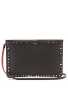 Matchesfashion.com Christian Louboutin - Loubi Stud Embellished Leather Clutch - Womens - Black Multi