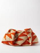 Sensi Studio - Maxi Woven-sisal Pouch - Womens - Orange Multi