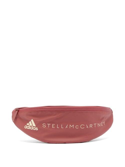 Matchesfashion.com Adidas By Stella Mccartney - Logo Printed Technical Mesh Belt Bag - Womens - Red