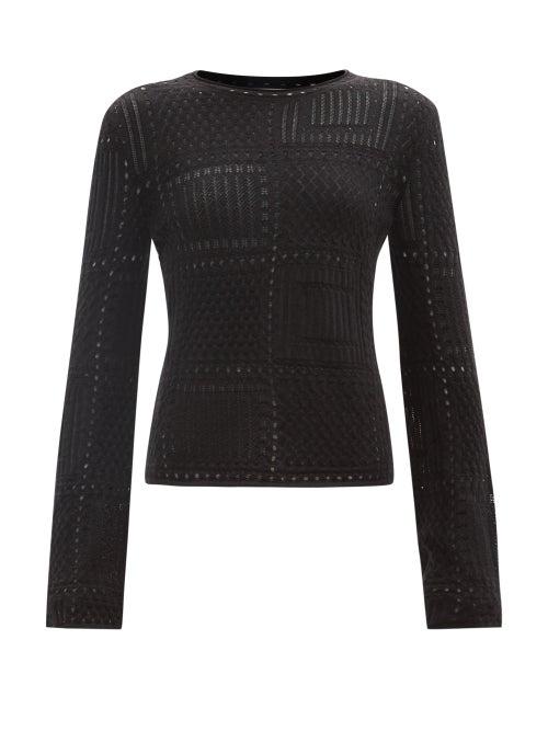 Chlo - Patchwork Sweater - Womens - Black
